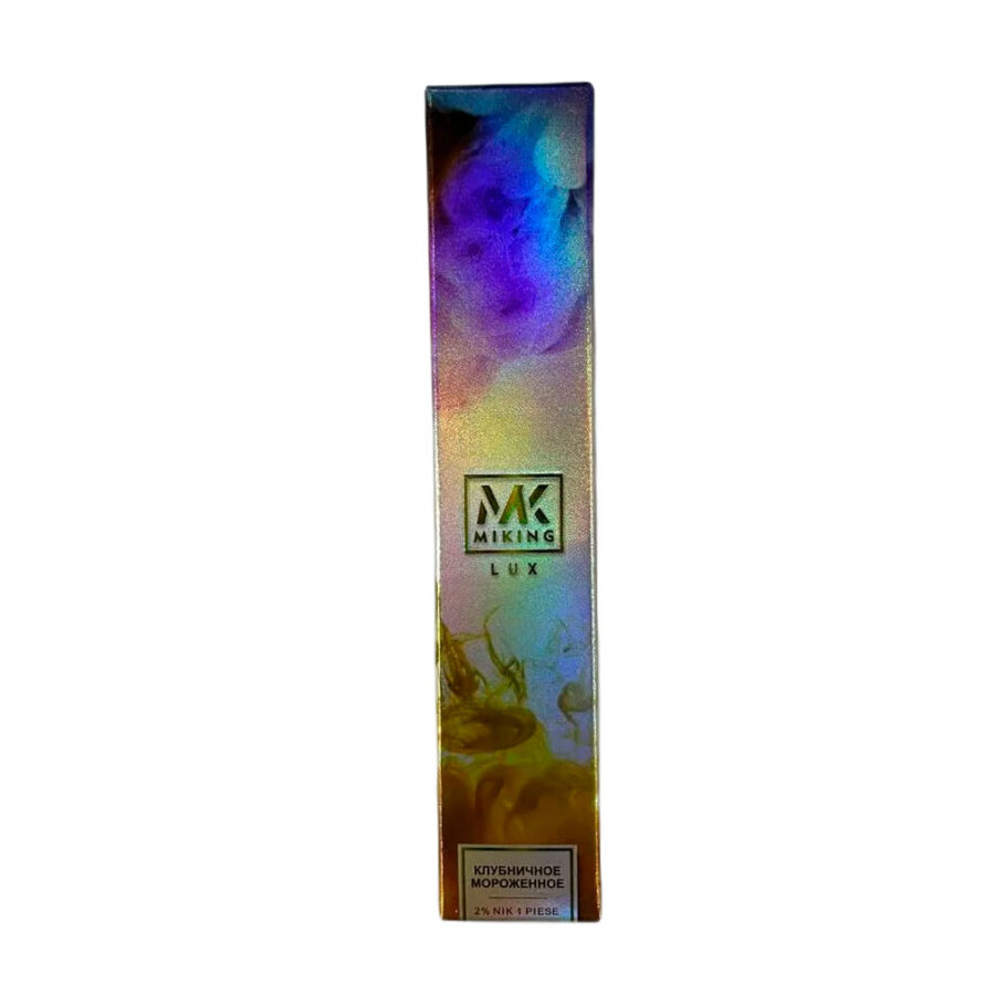 одноразовые электронные сигареты Miking LUX (без фильтра) 800 тяг Клубничное Мороженное фото